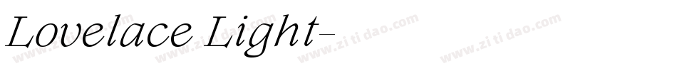 Lovelace Light字体转换